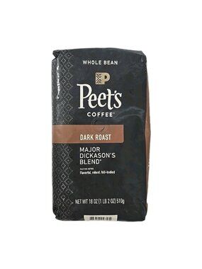 Peet’s Coffee Major Dickason's Blend Dark Roast Whole Bean 18 oz Bag New